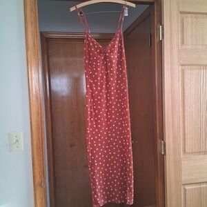 Elegant Polka Dot Dress in Red